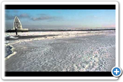Eis-Hafen am 9.2.2012 auf der Nordseeinsel Juist